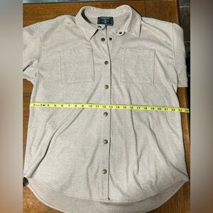 Fleece shacket with snaps